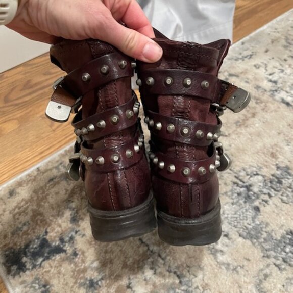A.S.98 Burgundy Boots EU36 - Picture 2 of 4
